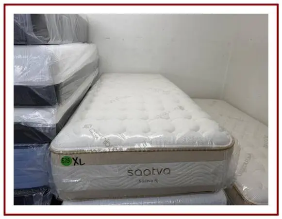 TWIN XL SAATVA RX MATTRESS & BOX SPRING BED SET