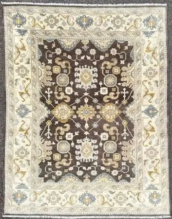 OUSHAK HAND KNOTTED RUG, 7.10 x 10.1