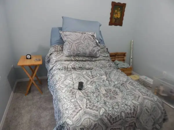 Twin bed with adjustable frame