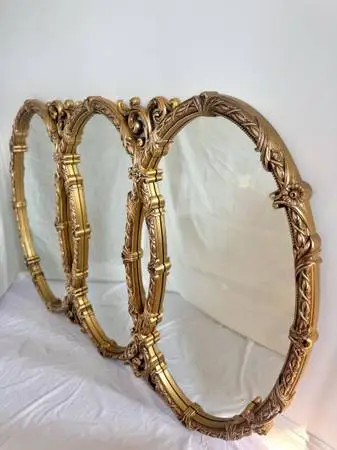Vintage triple oval mirror