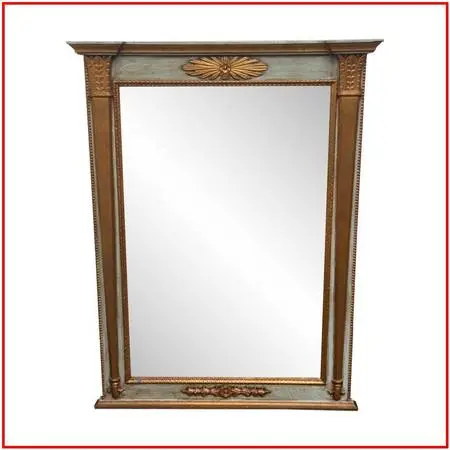 Neoclassical Style Giltwood Painted Wall Mirror