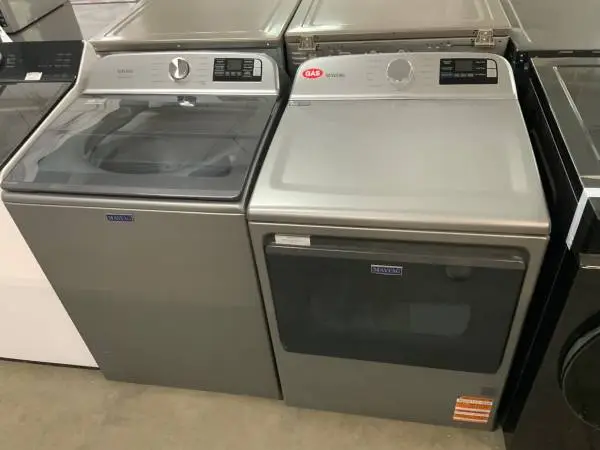 **MAYTAG CLASSIC SILVER TOP LOAD, GAS WASHER DRYER SET**ON SALE NOW**