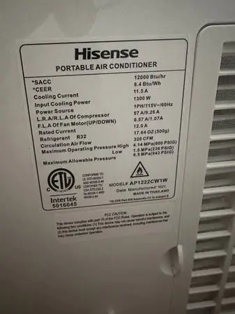 *Like New* Wi-Fi enabled Portable Air Conditioner 12,000 BTU