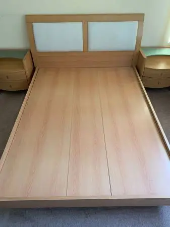 Modern Queen Bed with Nightstands