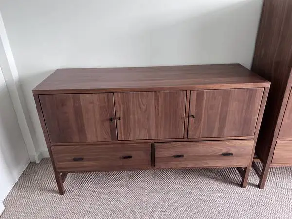 Room and Board wood storage cabinet