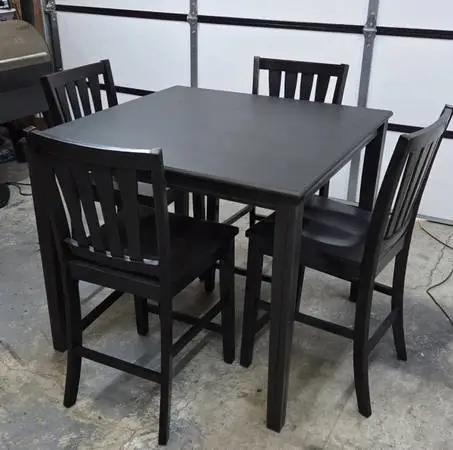 Bar-height table with stools