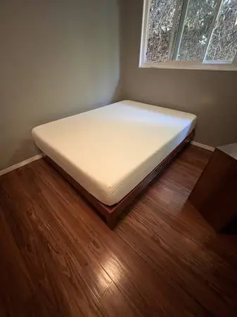 Queen Tuft & Needle Mattress + Slatted Frame – Excellent Condition