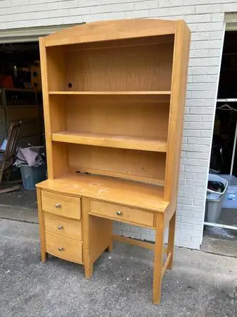 Child’s desk and bookshelf