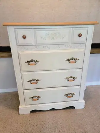 Gorgeous Unique Vintage Dresser Chest of Drawers