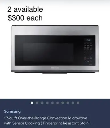 Samsung Over the Range Microwave