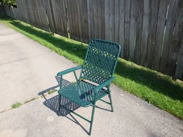 8 Patio Folding Arm Chairs - $80 for all