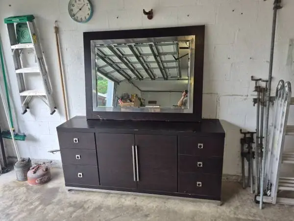LARGE DRESSER AND MIRROR
