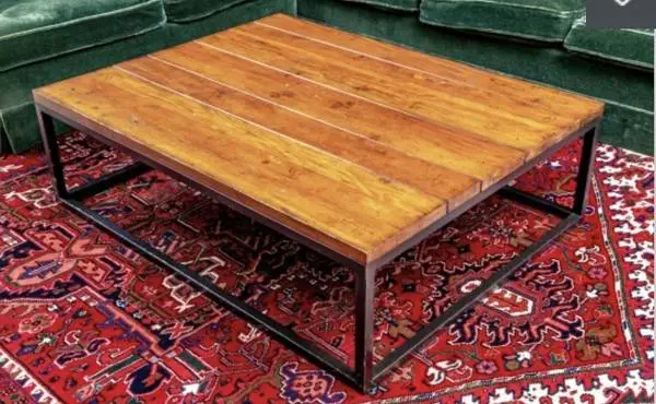 AUTHENTIC RALPH LAUREN INDUSTRIAL WOOD AND METAL COFFEE TABLE!!!!