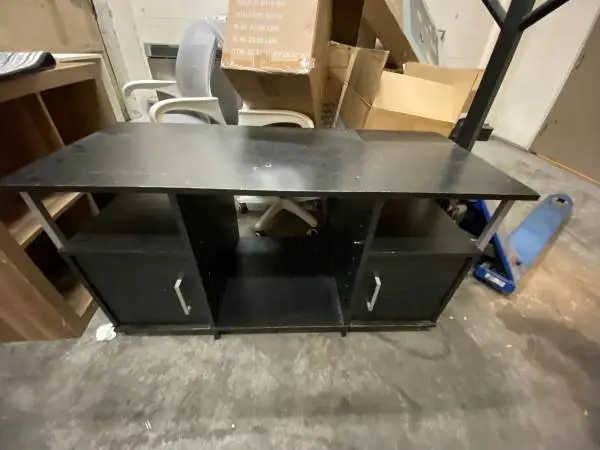 Black Wooden Entertainment Center/TV Stand