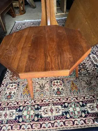 VINTAGE WALNUT OCTANGULAR TABLE