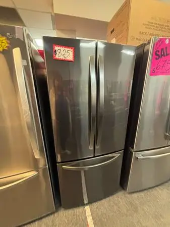 30” LG black stainless steel french doors fridge working perfect