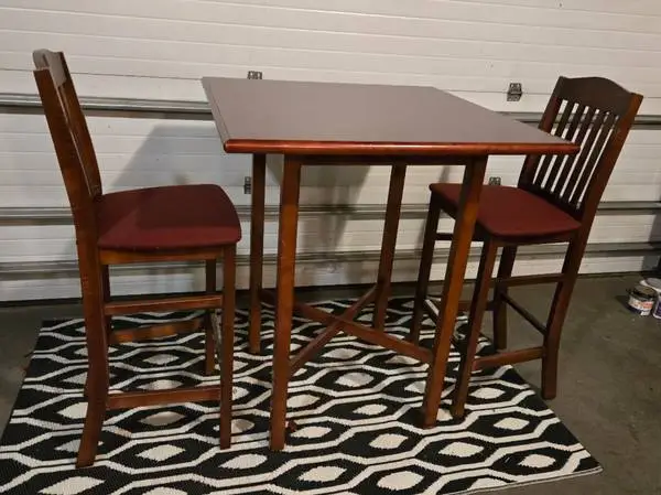 Pub Table And Two Barstools