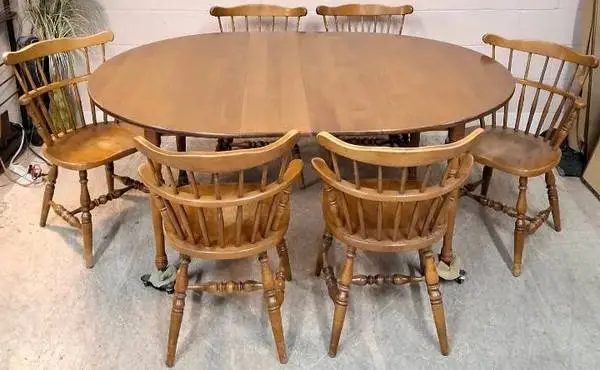 VTG Sprague & Carleton Maple Dining Set w/ 6 chairs