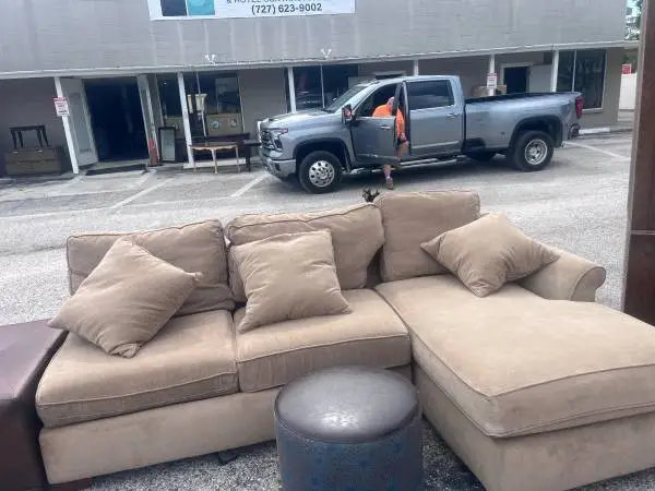 Cloth Sofa Lots Of Cushions