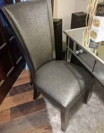 Dark gray accent chair
