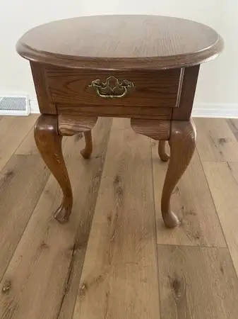 Solid Oak End Table
