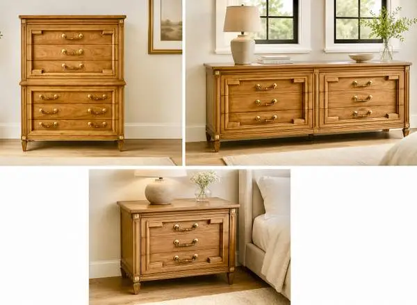 THOMASVILLE Bedroom set - 2 dressers, bed, night stand & mirror