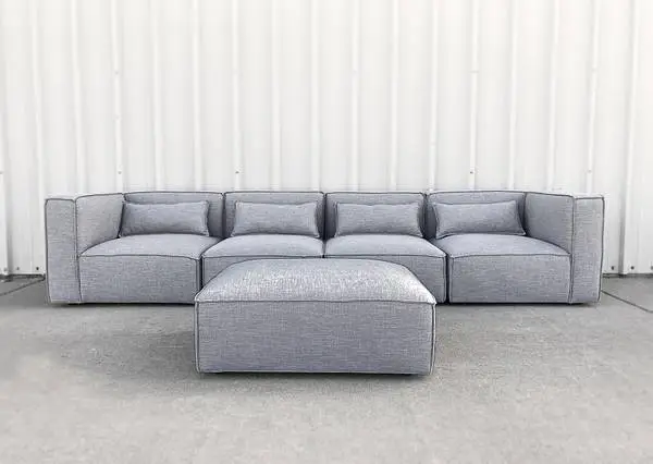 Modern contemporary Grey Fabric Modular sectional sofa set - brand new