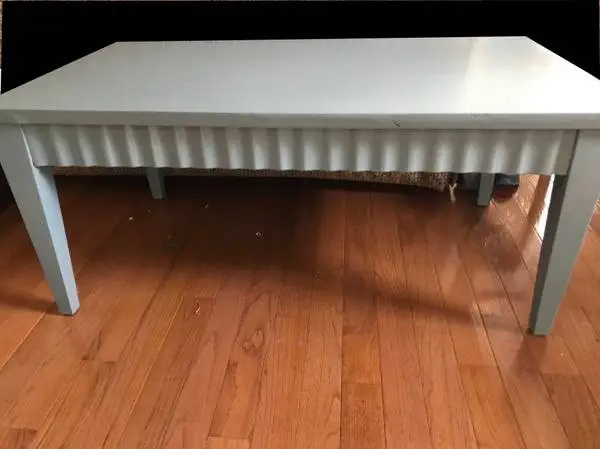 Large Coffee Table with Ripple Design on Sides