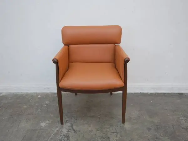 Faux Orange Leather Chair w/ Wood Frame $399.00 30 W x 23 D x 29 H