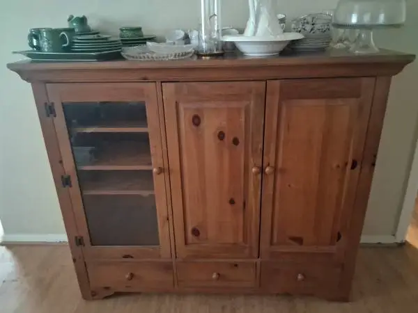 Solid Wood Entertainment Center - Great Condition