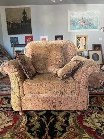 4 over stuffed chairs & ottoman