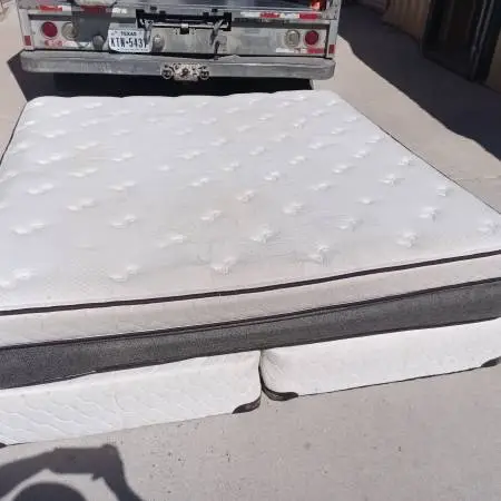 Used king pillowtop mattress and box spring