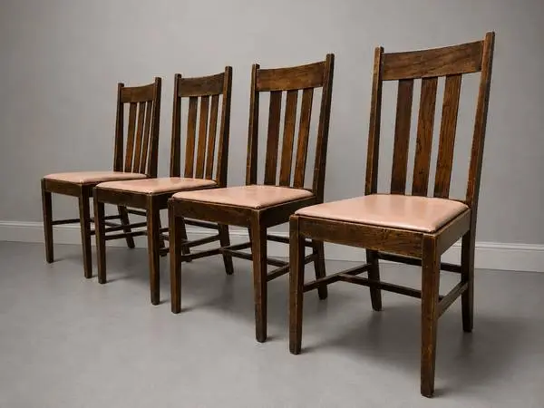 Antique Arts and Crafts Dining Chairs by EJ Brent