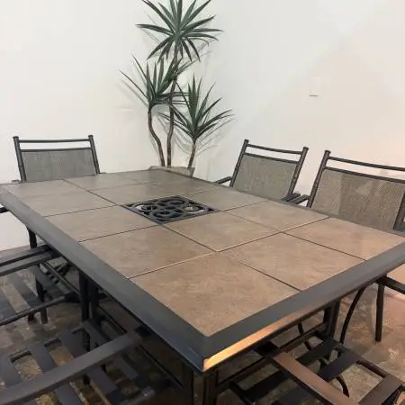 REFINISHED 7-PIECE OUTDOOR PATIO DINING SET 😍