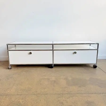 USM Haller Low Media Console on Casters (Authentic)