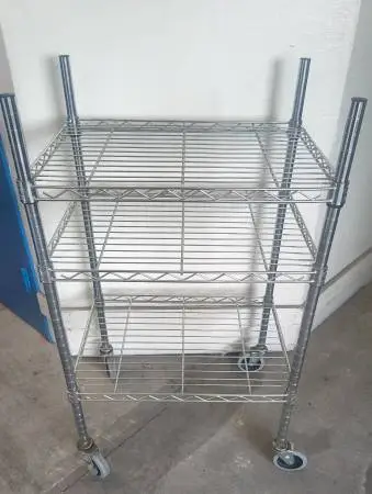 Rolling Wire Shelf Rack 18 x 24 x 42