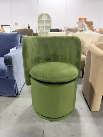 Joss & Main Adrielle Swivel Barrel Chair Green Tear-Resistant Fabric