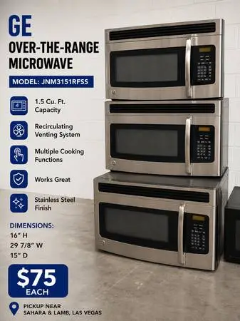 GE 1.5 Cu. Ft. Over-the-Range Microwave