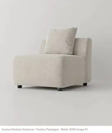 New in the Box- Factory Pkg. - Acanva Modular Armless Chair