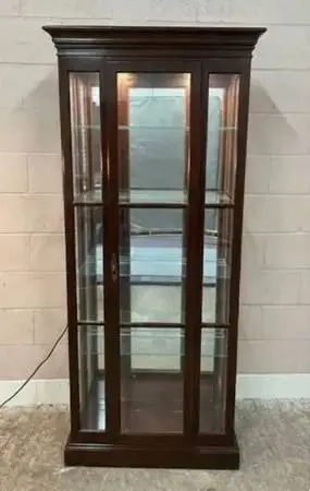 VTG Ethan Allen Solid Cherry Curio Display Cabinet