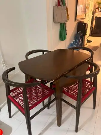 CHAIRS AND TABLE ARE ORINGIN OF WEST ELM