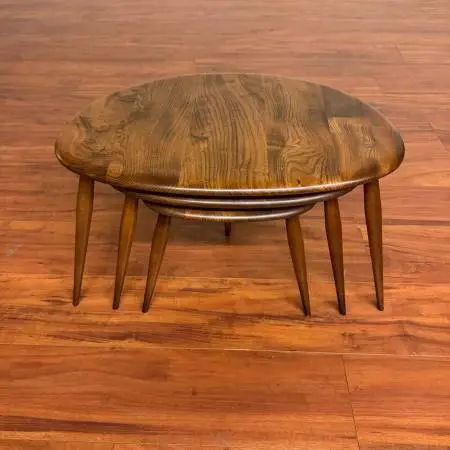 8 Different Side and Coffee Tables, Nightstands, Mid-Century