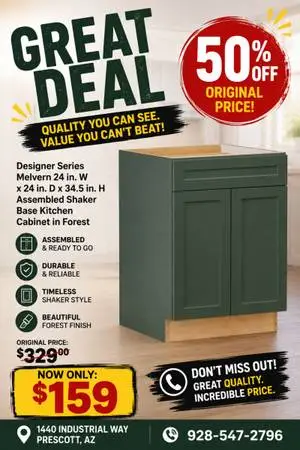 Designer Series Melvern 24 in. W x 24 in. D x 34.5 in. H Assembled Shaker Base K