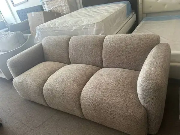New Modern Sofa in taupe brown or white www.capricefurniture.com