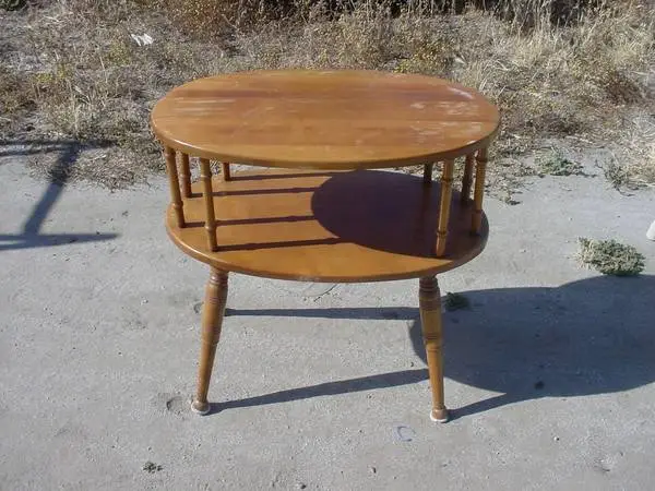 vintage maple oval table