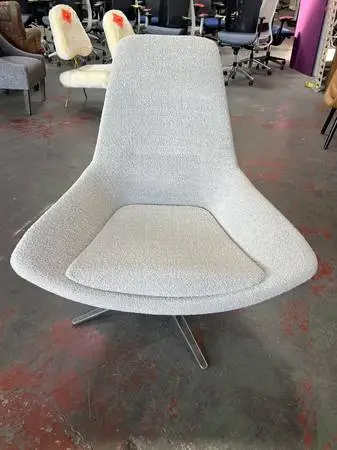 Oatmeal Swivel / Rocking Chair with Textured Fabric (NW Office Liq.)