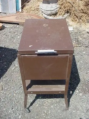 vintage rolling hanging file cabinet letter size