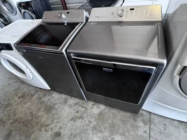 Graphite steel Maytag washer and Maytag dryer extra alege capacity
