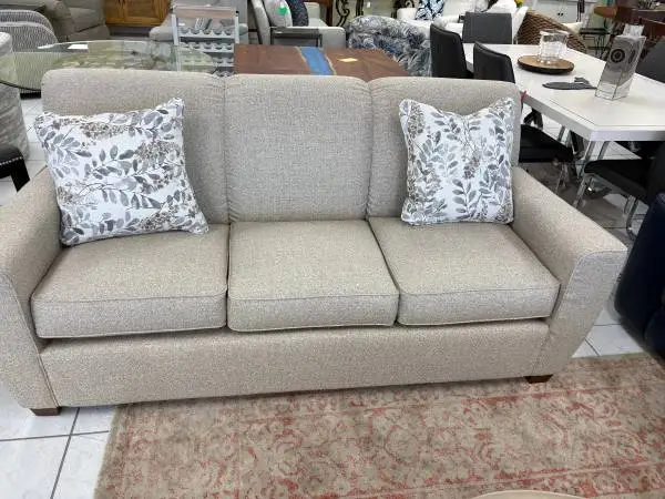 Brand New Lazy Boy Tweed sofa with two Decorative Pillows