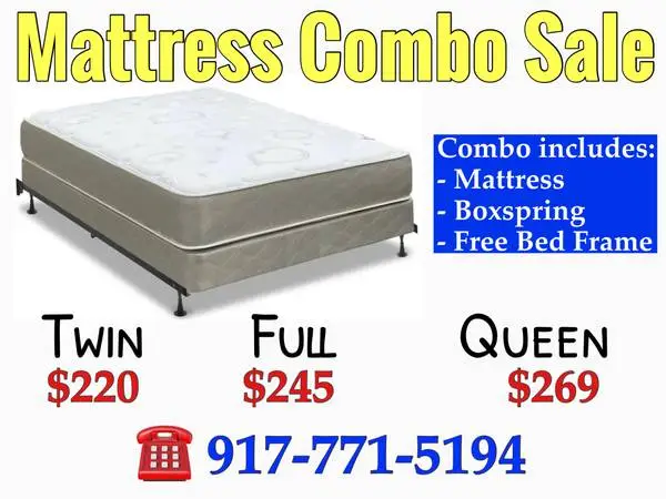 New Queen Mattress Combo 🔴 Cama Nueva 🔵 — 13 inch Jumbo Mattress —-